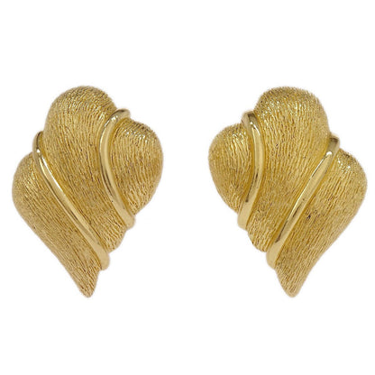 Christian Dior Vintage Clip-On Earrings Metal Gold Gold_Plated Earrings Jewelry ()