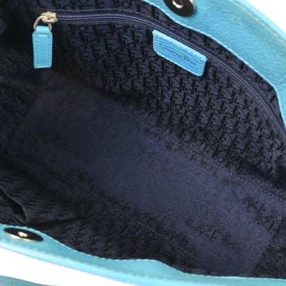 Christian Dior Vintage Tote Leather Turquoise Leather Tote Bag Bag ()