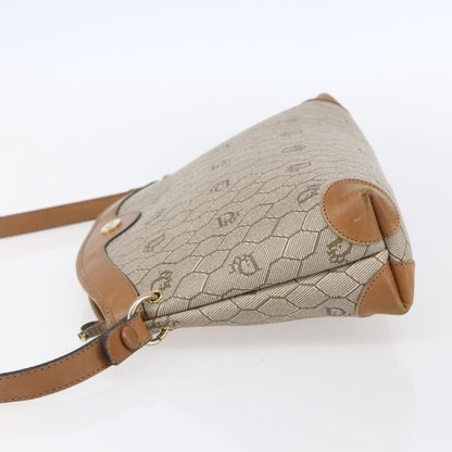 Christian Dior Vintage Honeycomb Shoulder Bag Canvas And Leather Beige Canvas Shoulder Bag Bag ()