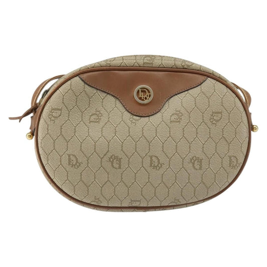 Christian Dior Vintage Honeycomb Shoulder Bag Canvas Beige Canvas Shoulder Bag Bag ()