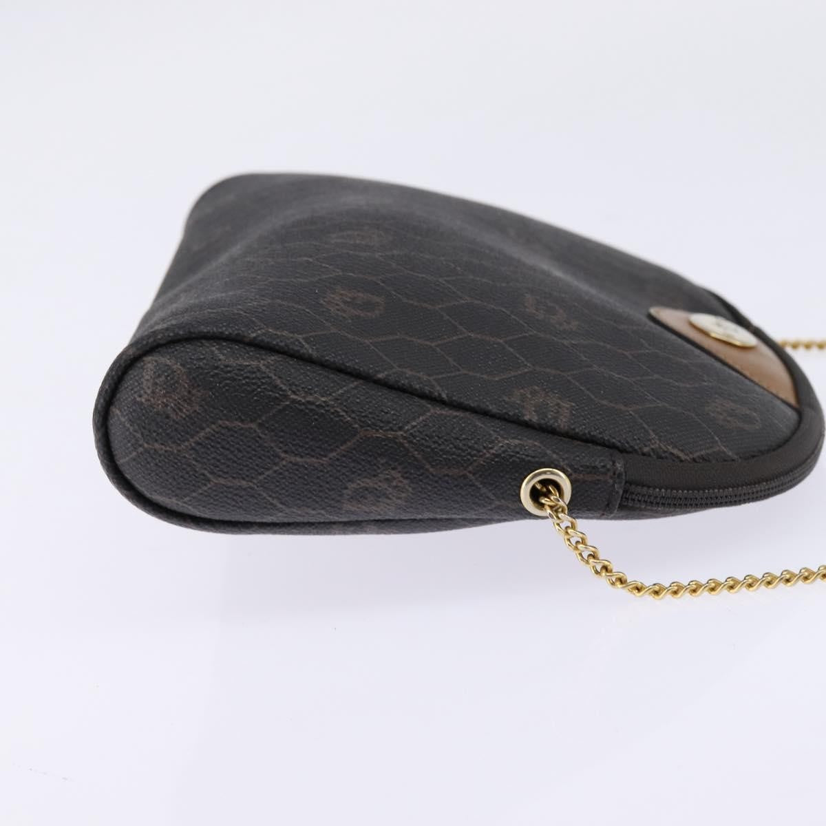 Christian Dior Vintage Honeycomb Chain Canvas Black Canvas Shoulder Bag Bag ()