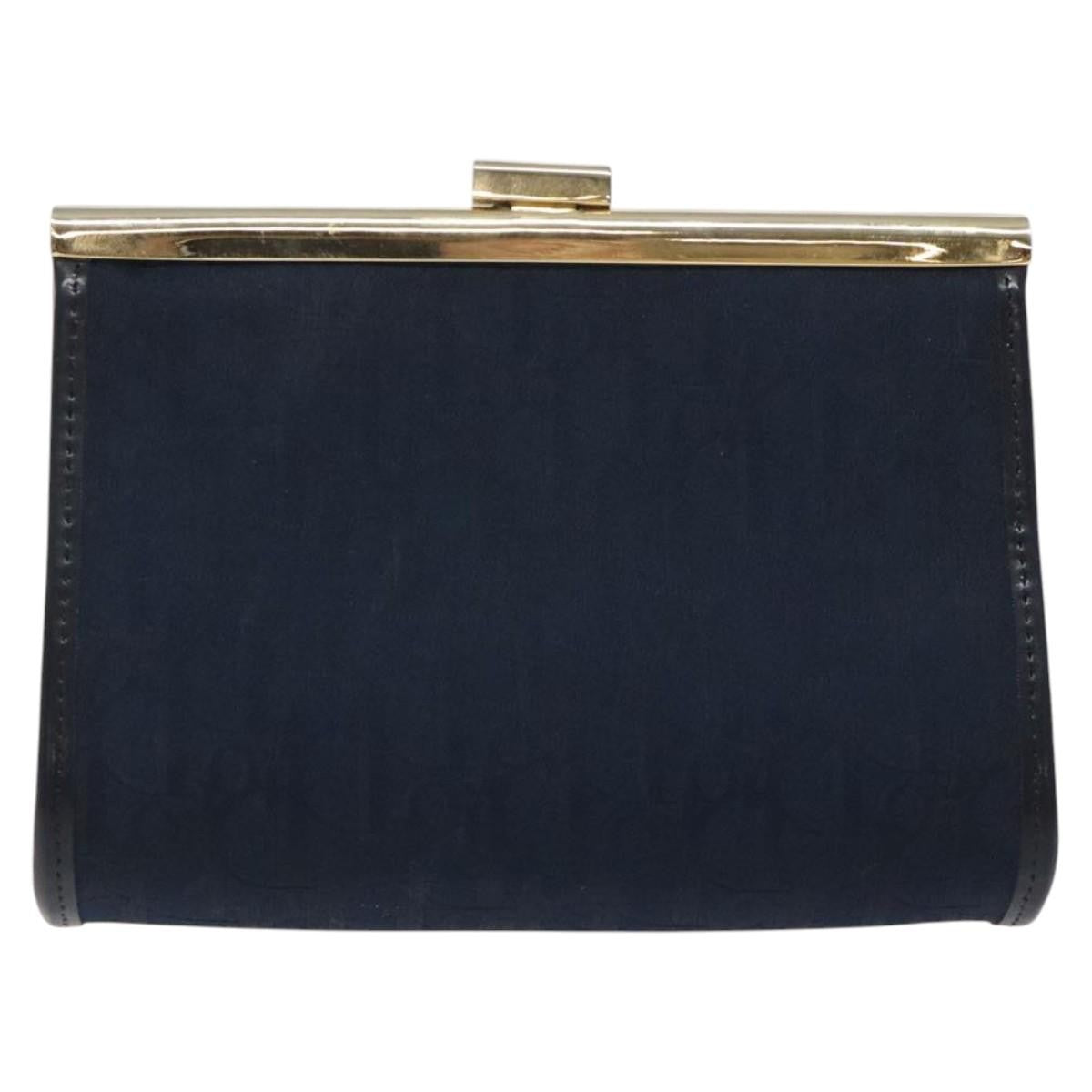 Christian Dior Vintage Trotter Pouch Canvas Navy Canvas Clutche & Pouche Bag ()