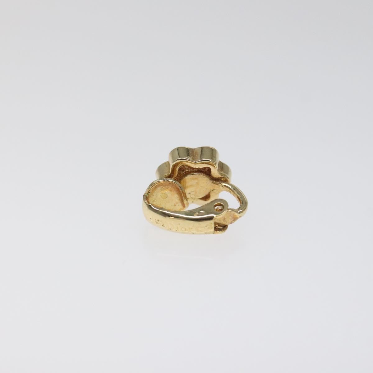 Christian Dior Vintage Clip-On Earrings Metal Gold Metal Earrings Jewelry ()
