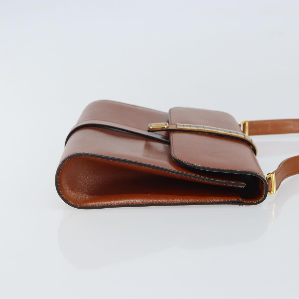 Christian Dior Vintage Shoulder Bag Leather Brown Leather Shoulder Bag Bag ()