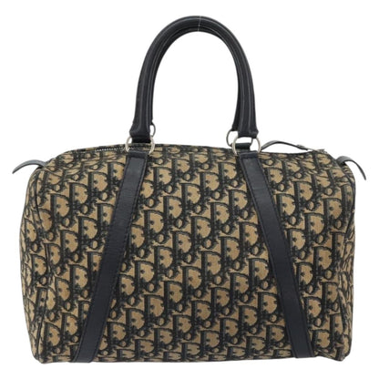 Christian Dior Vintage Trotter Boston Bag Canvas Navy Canvas Travel Bag Bag ()
