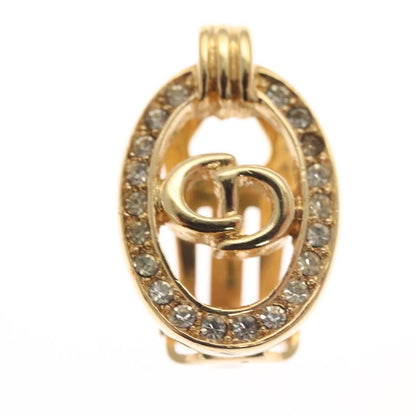 Christian Dior Vintage Cd Clip-On Earrings Metal Gold Metal Earrings Jewelry ()