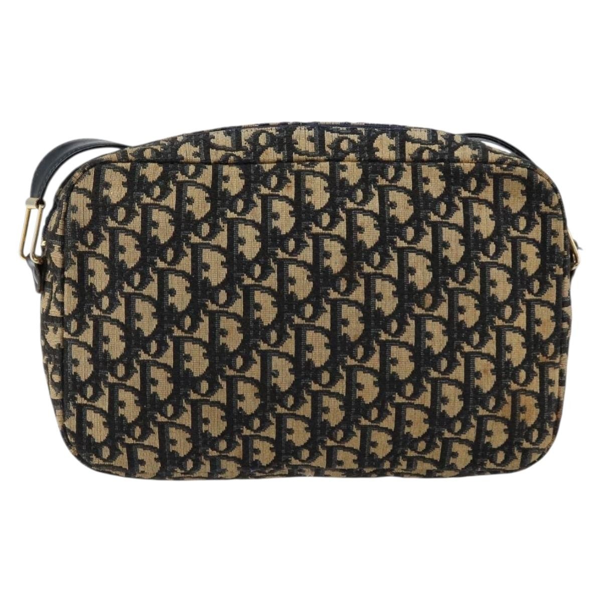 Christian Dior Vintage Cd Trotter Shoulder Bag Canvas Navy Canvas Shoulder Bag Bag ()