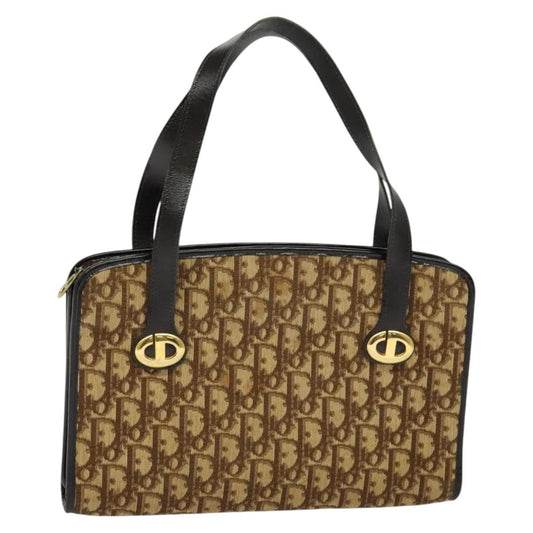 Christian Dior Vintage Trotter Handbag Canvas Brown Canvas Handbag ()