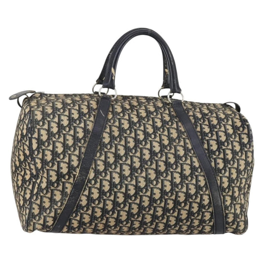 Christian Dior Vintage Trotter Boston Bag Diorissimo Canvas Navy Canvas Travel Bag Bag ()