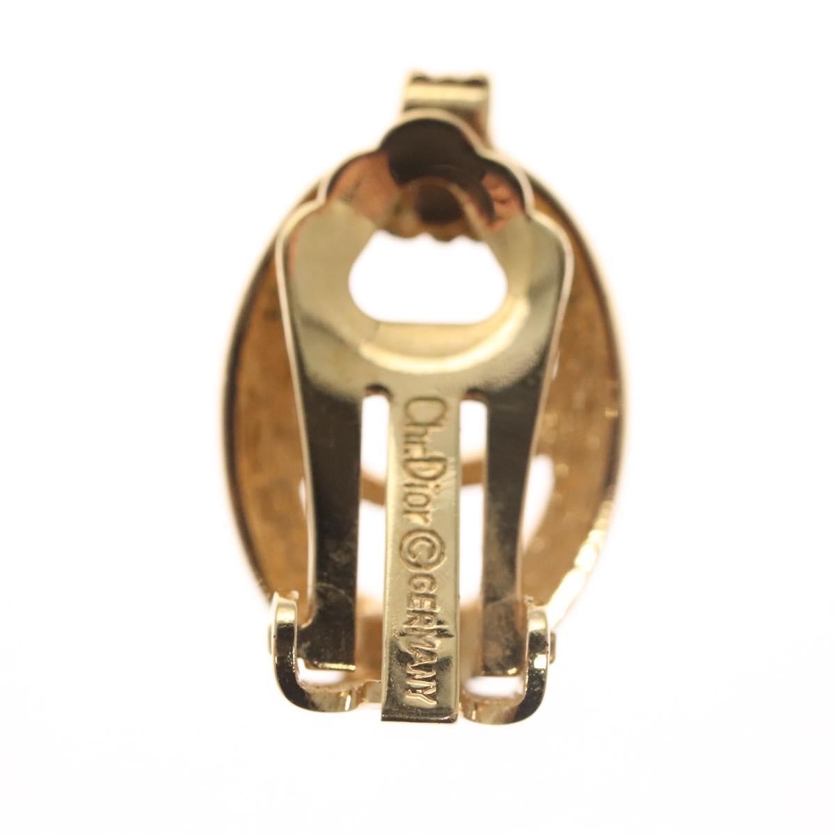 Christian Dior Vintage Cd Clip-On Earrings Metal Gold Metal Earrings Jewelry ()