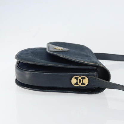 Christian Dior Vintage Honeycomb Shoulder Bag Canvas Navy Canvas Shoulder Bag Bag ()