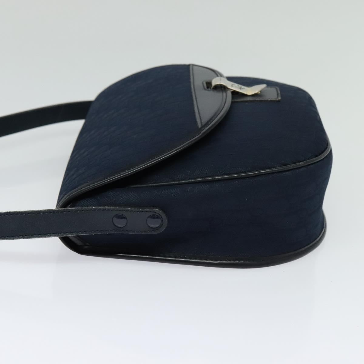 Christian Dior Vintage Trotter Shoulder Bag Canvas Navy Canvas Shoulder Bag Bag ()