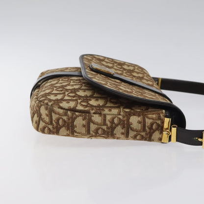 Christian Dior Vintage Cd Flap Shoulder Bag Canvas Brown Canvas Shoulder Bag Bag ()