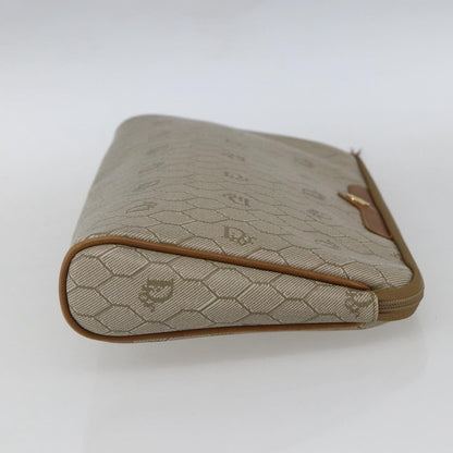 Christian Dior Vintage Honeycomb Clutch Canvas Beige Canvas Clutche & Pouche Bag ()