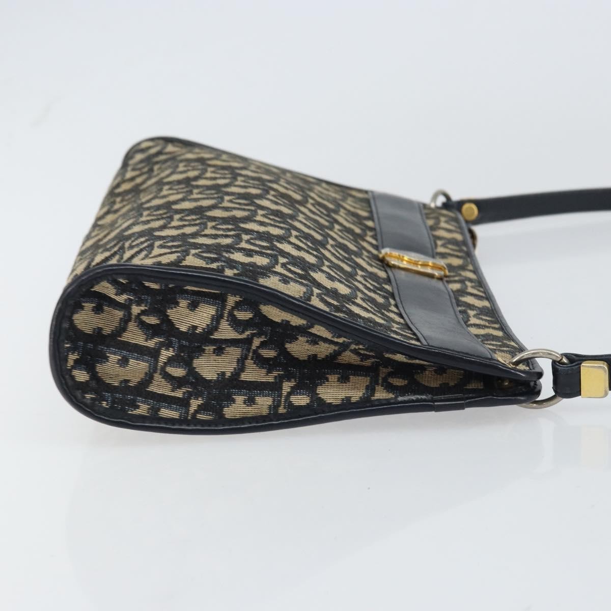 Christian Dior Vintage Trotter Shoulder Bag Canvas Navy Canvas Shoulder Bag Bag ()