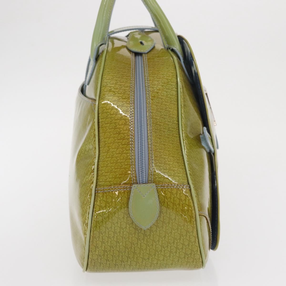 Christian Dior Vintage Saddle Bowler Bag Patent Leather Green Patent_Leather Handbag ()