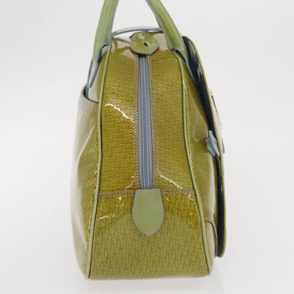 Christian Dior Vintage Saddle Bowler Bag Patent Leather Green Patent_Leather Handbag ()