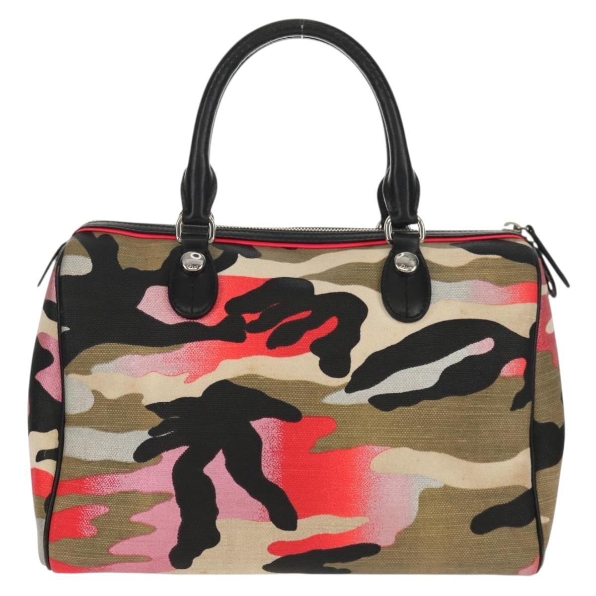 Christian Dior Polochon Satchel Limited Edition Anselm Reyle Camouflage Canvas Multicolour Canvas Travel Bag Bag ()