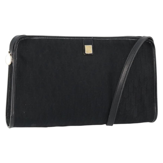 Christian Dior Vintage Trotter Shoulder Bag Canvas Black Canvas Shoulder Bag Bag ()