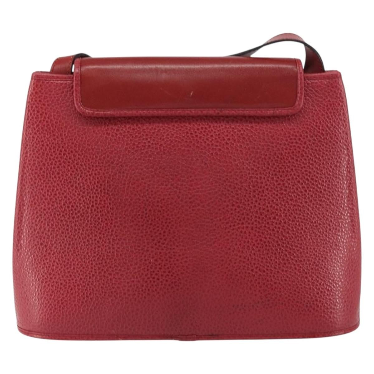 Christian Dior Vintage Shoulder Bag Leather Red Leather Shoulder Bag Bag ()