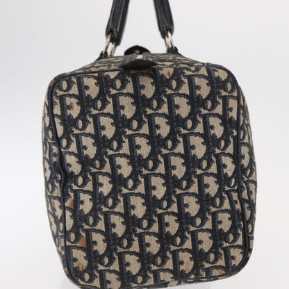 Christian Dior Vintage Trotter Boston Bag Canvas Navy Canvas Travel Bag Bag ()