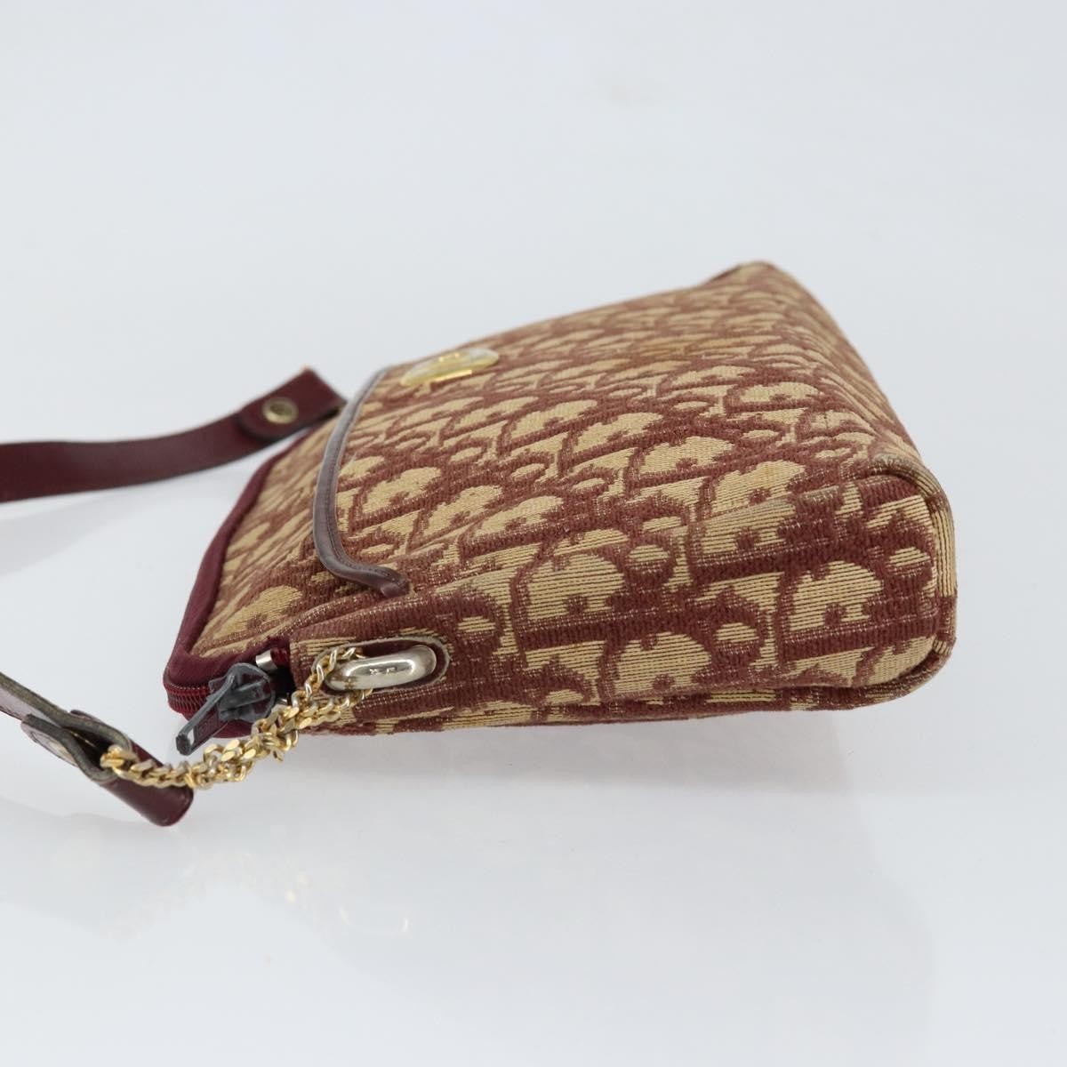 Christian Dior Vintage Cd Trotter Shoulder Bag Canvas Red Canvas Shoulder Bag Bag ()