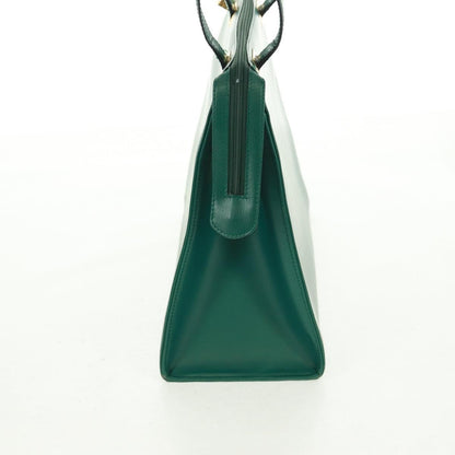 Christian Dior Vintage Handbag Leather Green Leather Handbag ()