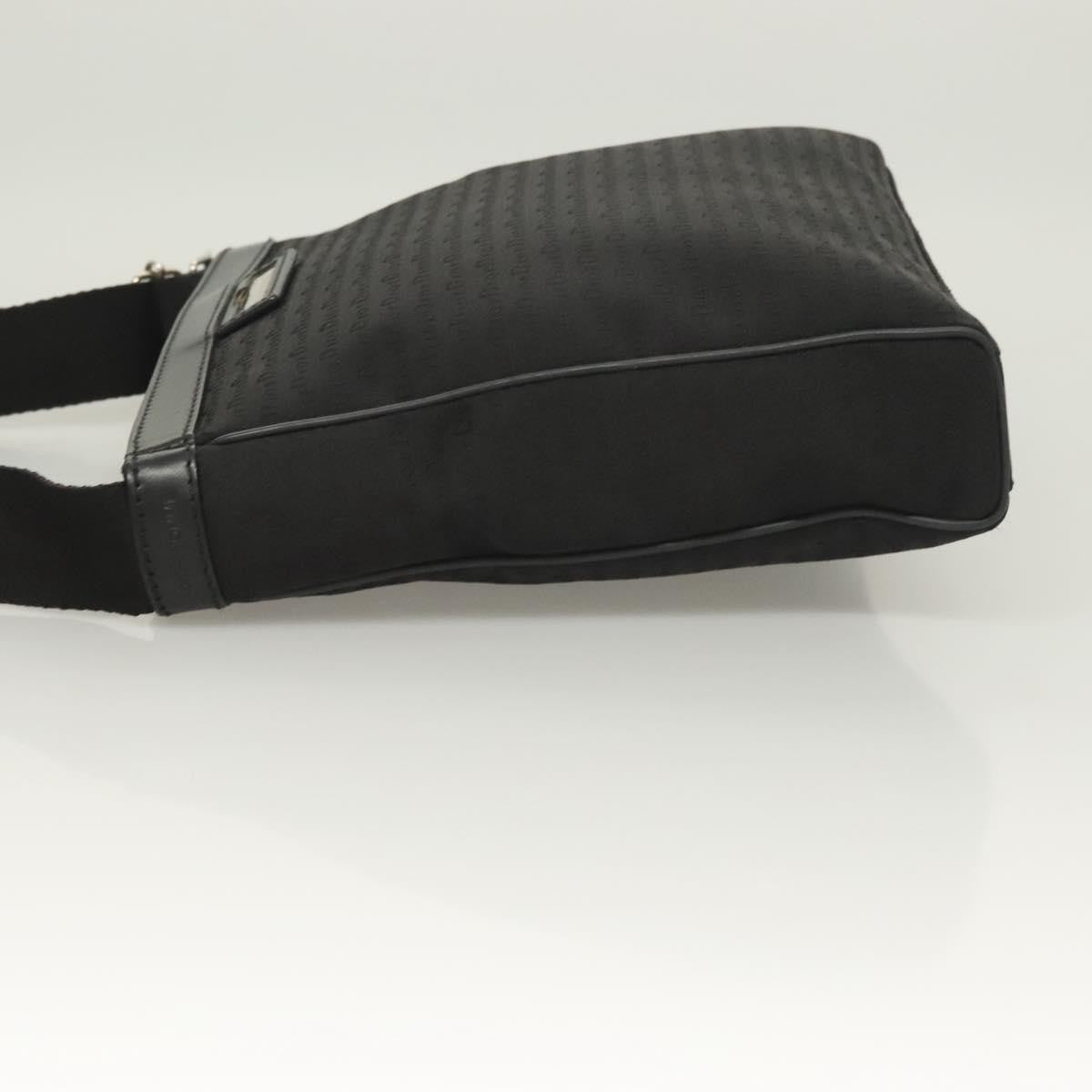 Christian Dior Vintage Zip Shoulder Bag Diorissimo Canvas Black Canvas Shoulder Bag Bag ()