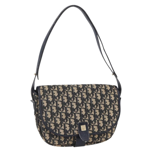 Christian Dior Vintage Trotter Shoulder Bag Canvas Navy Canvas Shoulder Bag Bag ()