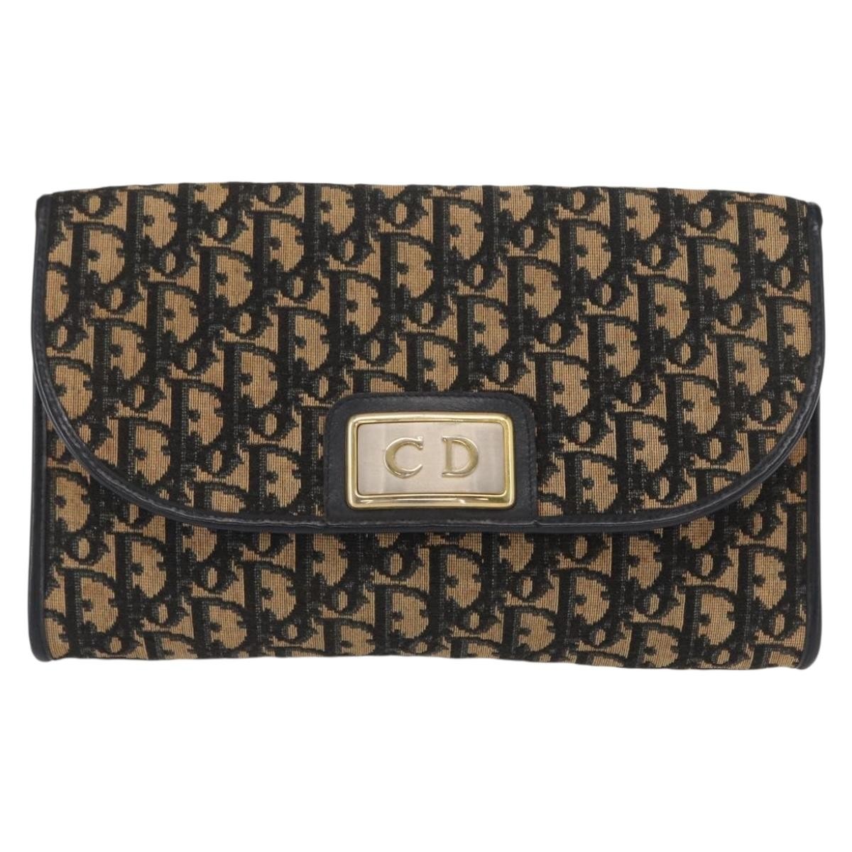 Christian Dior Vintage Cd Chain Flap Shoulder Bag Diorissimo Canvas Navy Canvas Shoulder Bag Bag ()