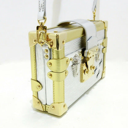 Louis-Vuitton Petite Malle Metallic Epi Silver