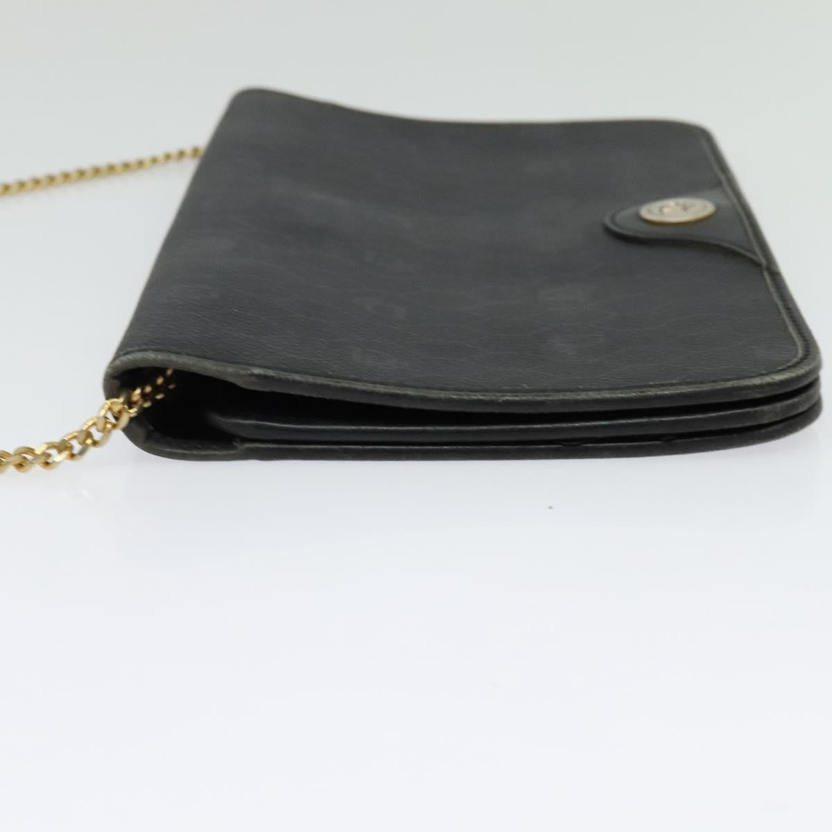 Christian Dior Vintage Honeycomb Chain Canvas Black Canvas Bag ()