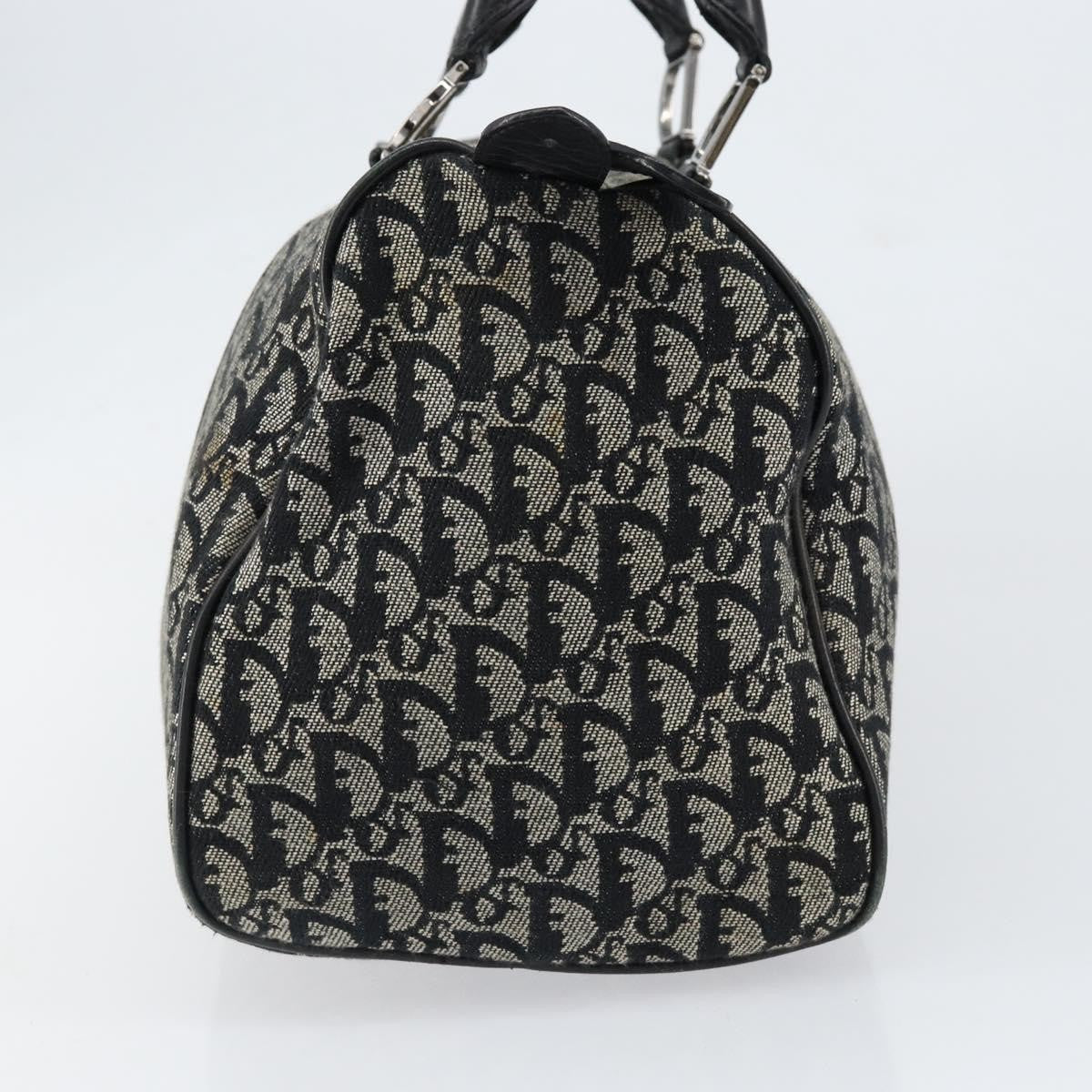 Christian Dior Vintage Trotter Boston Bag Canvas Black Canvas Travel Bag Bag ()