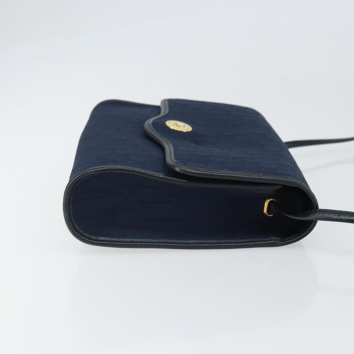 Christian Dior Vintage Trotter Shoulder Bag Canvas Navy Canvas Shoulder Bag Bag ()
