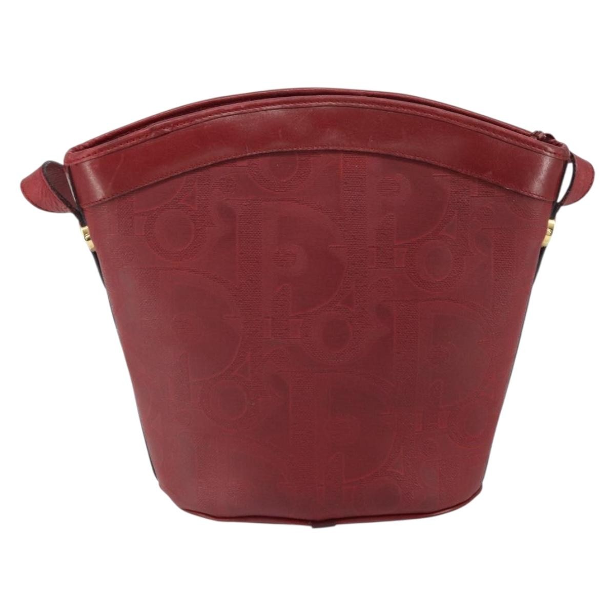 Christian Dior Trotter Shoulder Bag Canvas Red Pvc Shoulder Bag Bag ()