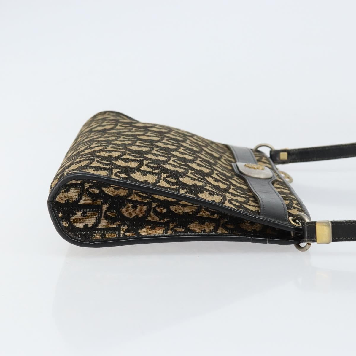 Christian Dior Vintage Trotter Shoulder Bag Canvas Navy Canvas Shoulder Bag Bag ()