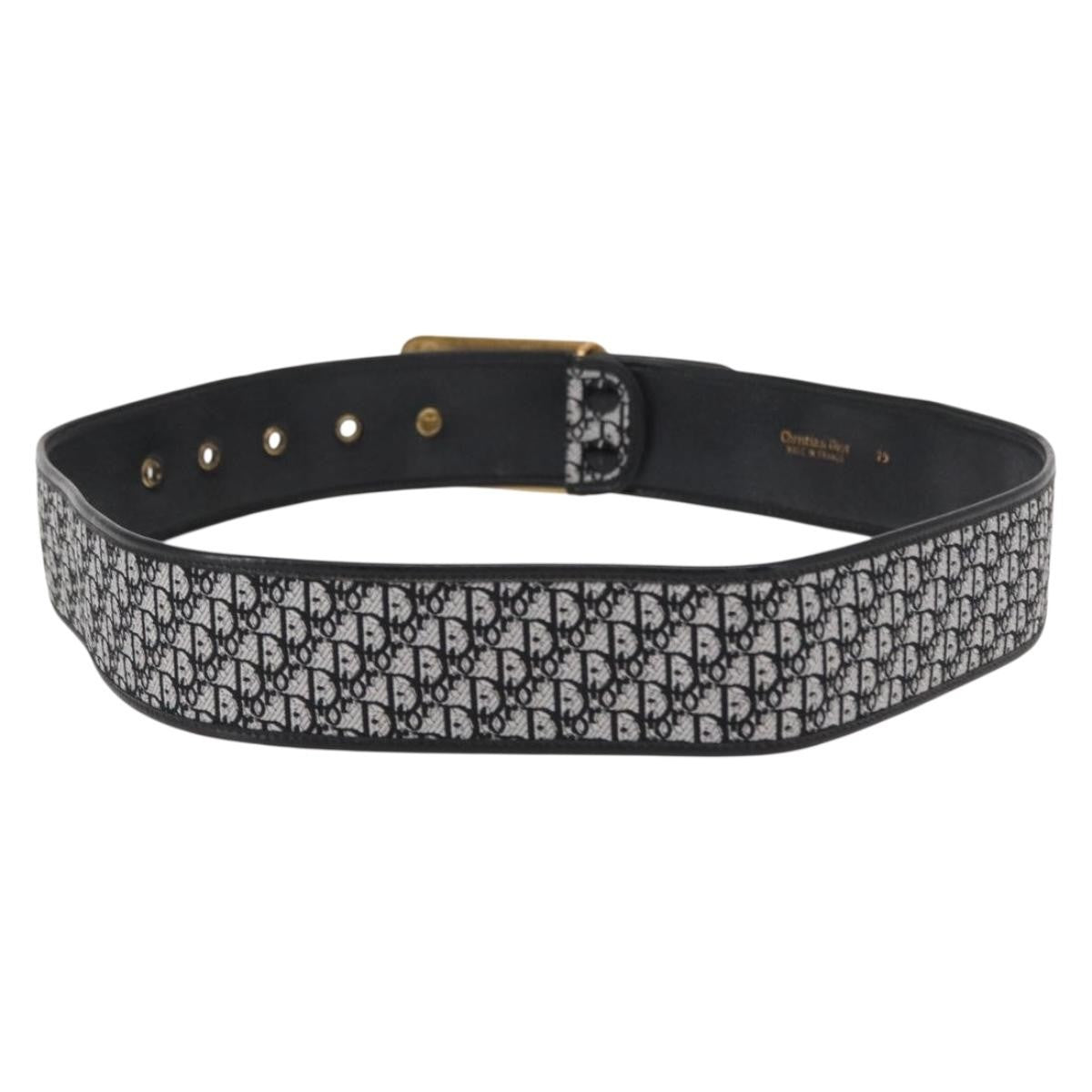 Christian Dior Vintage Belt Canvas Black Canvas Belts Accessory ()