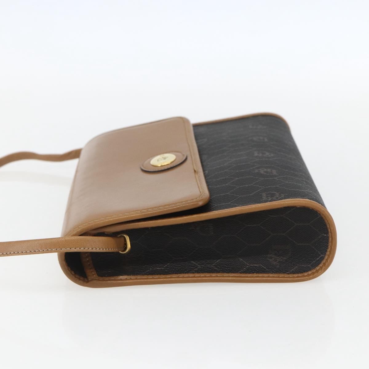 Christian Dior Vintage Honeycomb Shoulder Bag Canvas And Leather Black Pvc Shoulder Bag Bag ()
