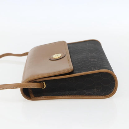 Christian Dior Vintage Honeycomb Shoulder Bag Canvas And Leather Black Pvc Shoulder Bag Bag ()