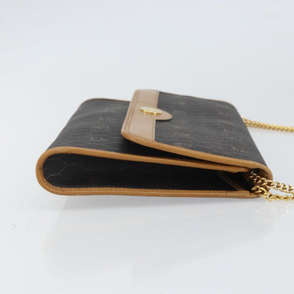 Christian Dior Vintage Honeycomb Chain Canvas Black Canvas Shoulder Bag Bag ()