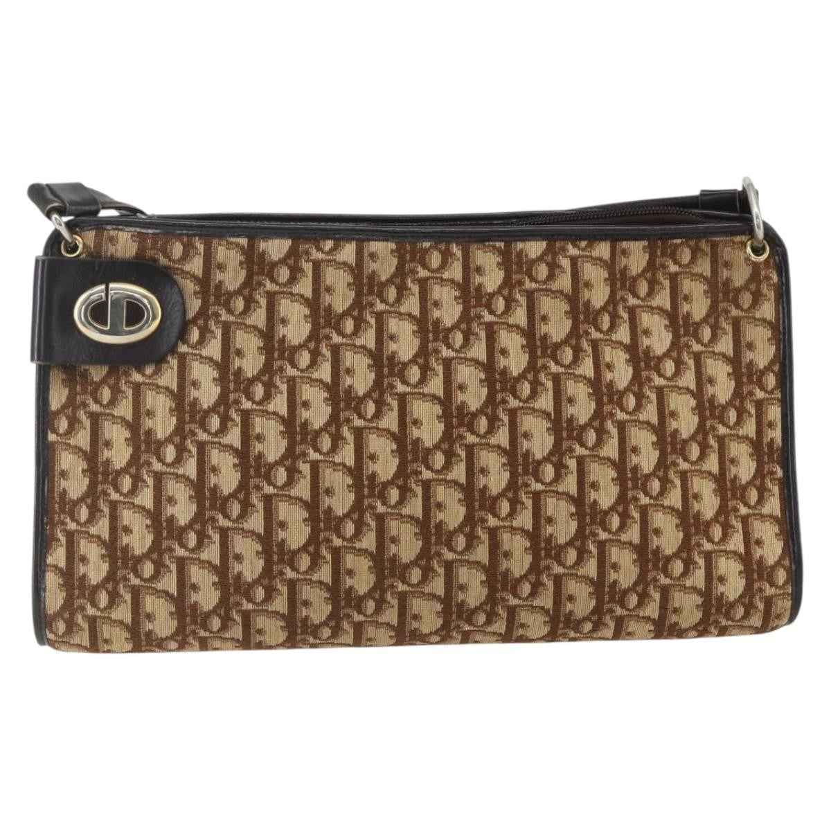 Christian Dior Vintage Cd Trotter Shoulder Bag Canvas Beige Canvas Shoulder Bag Bag ()