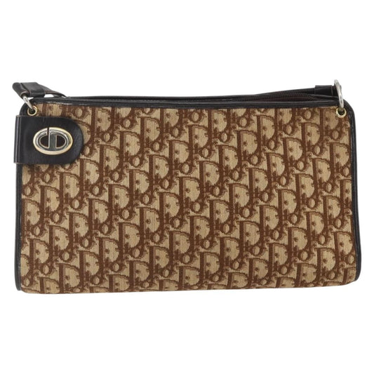 Christian Dior Vintage Cd Trotter Shoulder Bag Canvas Beige Canvas Shoulder Bag Bag ()