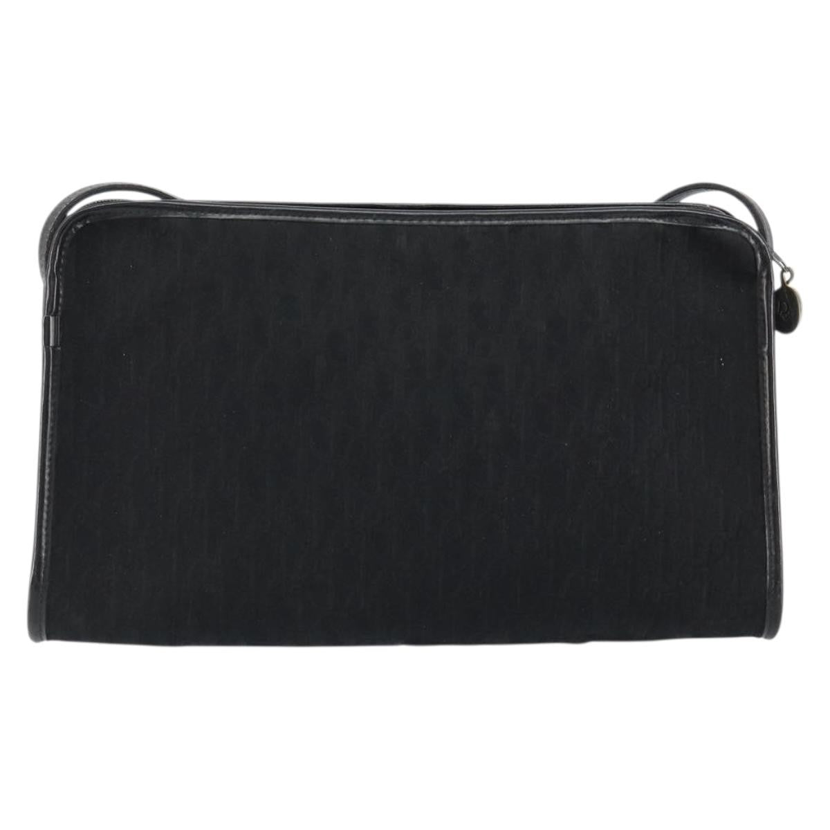 Christian Dior Vintage Trotter Shoulder Bag Canvas Black Canvas Shoulder Bag Bag ()