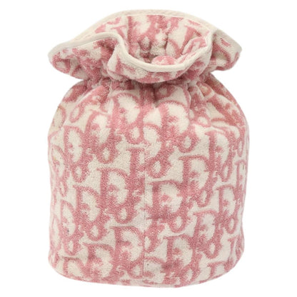 Christian Dior Vintage Trotter Pouch Pile Pink Cotton Clutche & Pouche Bag ()