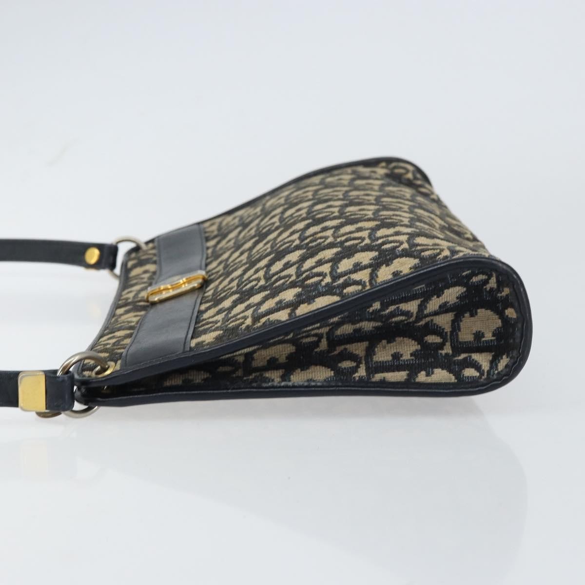 Christian Dior Vintage Trotter Shoulder Bag Canvas Navy Canvas Shoulder Bag Bag ()