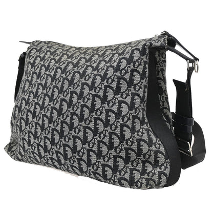 Christian Dior Vintage Trotter Messenger Bag Diorissimo Canvas Black Canvas Shoulder Bag Bag ()