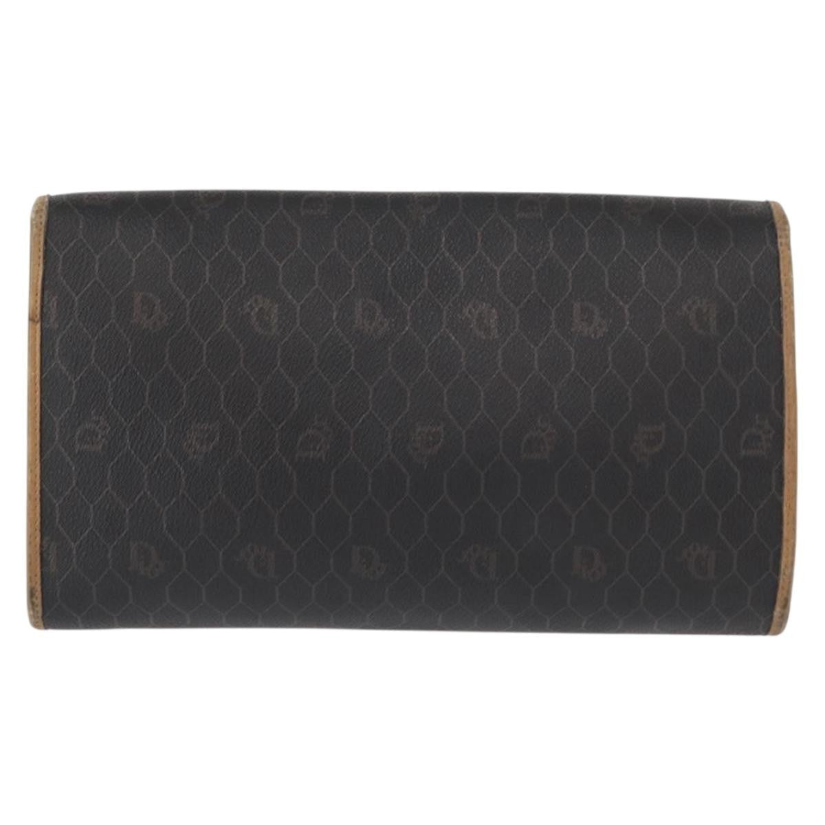 Christian Dior Vintage Honeycomb Chain Canvas Black Canvas Shoulder Bag Bag ()
