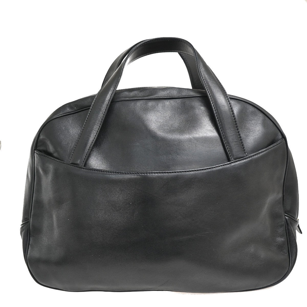 Christian Dior Vintage Cd Handbag Leather Black Leather Handbag ()