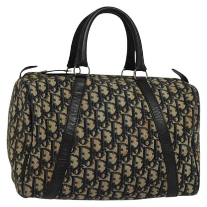 Christian Dior Vintage Trotter Boston Bag Diorissimo Canvas Navy Canvas Handbag ()