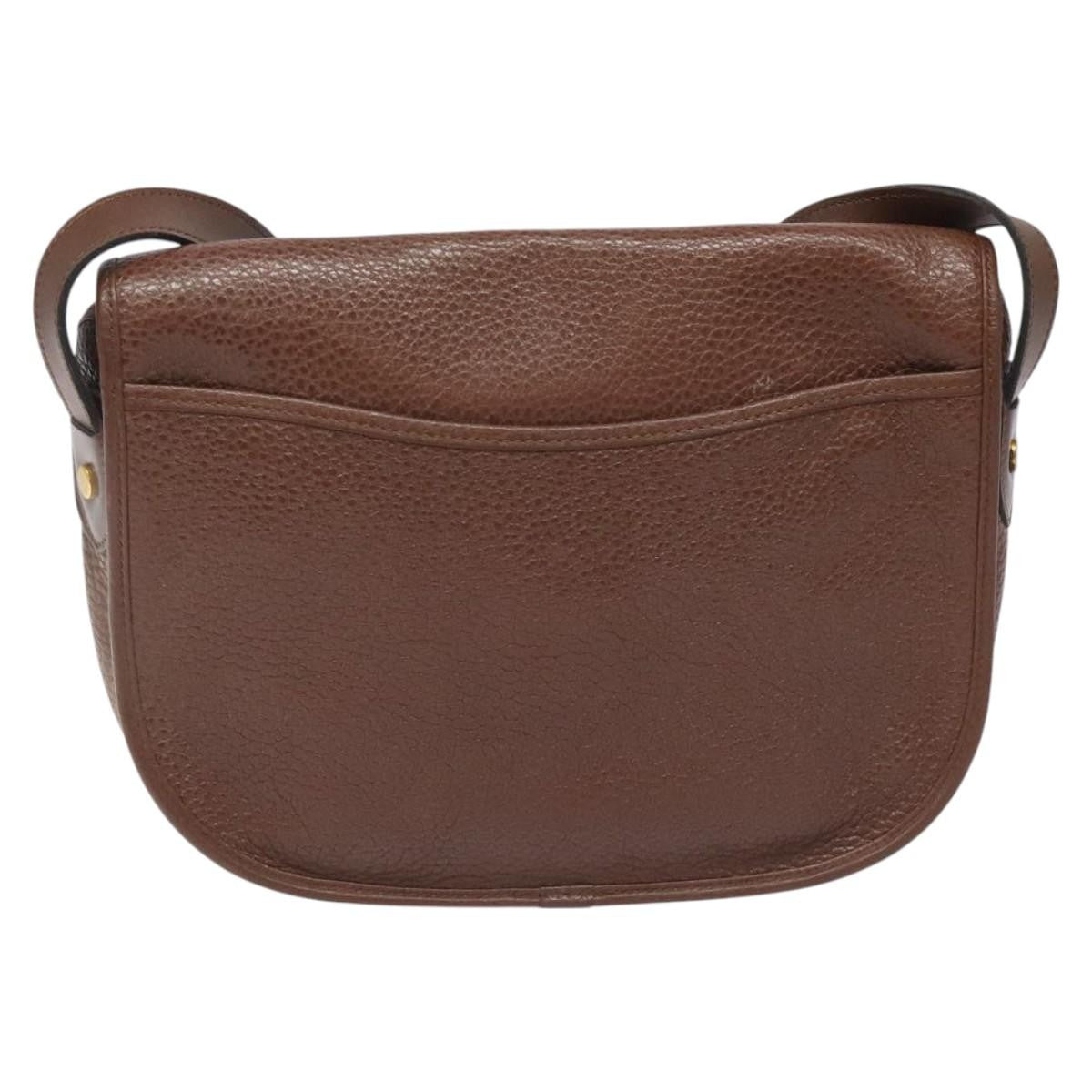 Christian Dior Vintage Shoulder Bag Leather Brown Leather Shoulder Bag Bag ()
